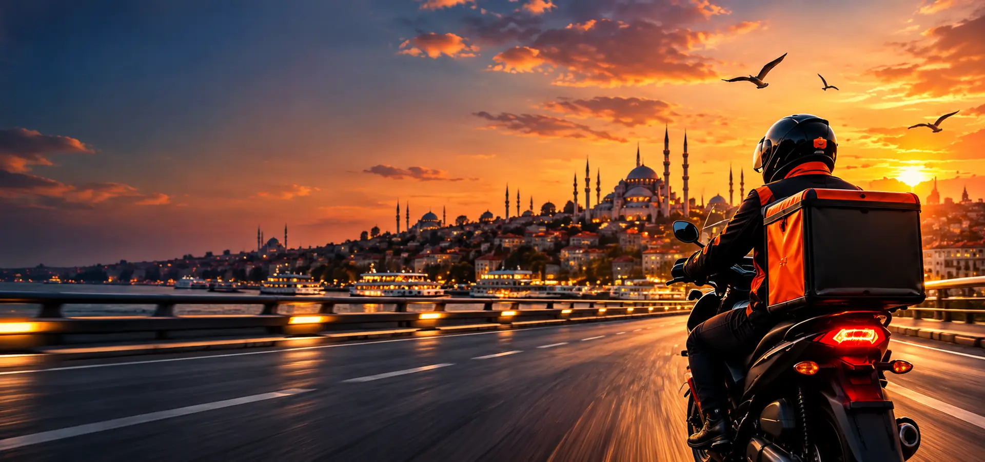 İstanbul'da motosikletli Emir Kurye